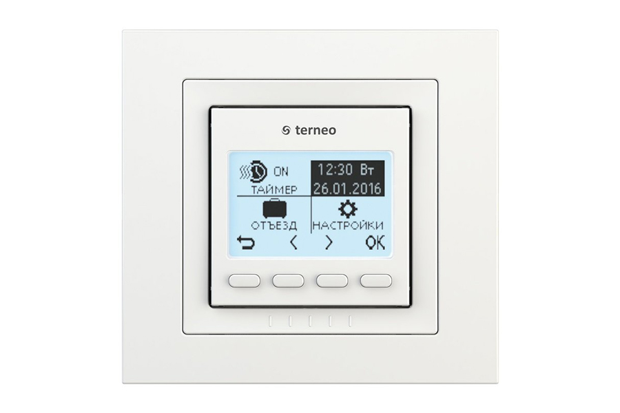 Терморегулятор Terneo Pro с рамкой unic Терморегулятор Terneo Pro с рамкой unic